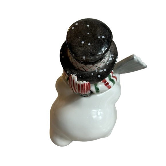 Fitz And Floyd Sugar Bowl The Flurries Snowman Christmas Table Decor Holiday - Picture 3 of 9